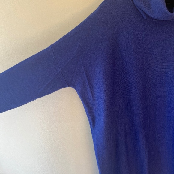 Eileen Fisher Sz S M Oversized Purple Merino Wool Sweater Cowl Neck Pullover - Picture 5 of 10